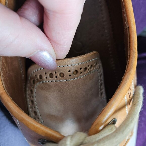 Jimmy Choo Womens EU 40 US 9 Shoes Tan Cap Toe Leather Oxford Italy Made Luxury - Picture 13 of 16